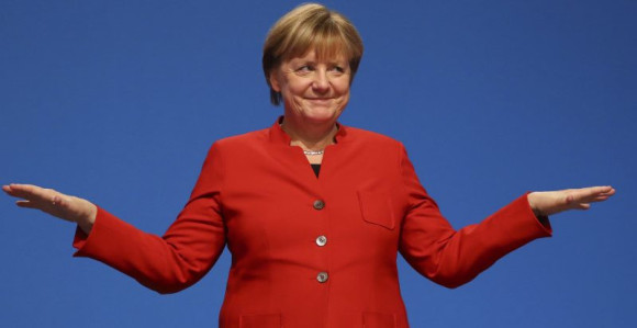 Merkelova šarmira goste restorana 