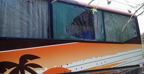 Kamenovan autobus koji je vozio SNS