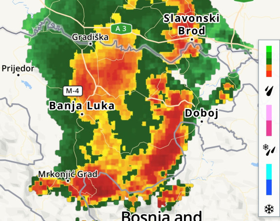 Jako nevrijeme u više gradova RS