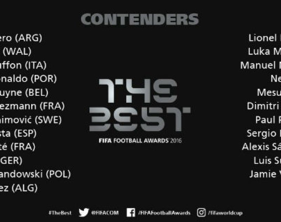 FIFA odabrala 23 kandidata za najboljeg fudbalera 2016. godine...