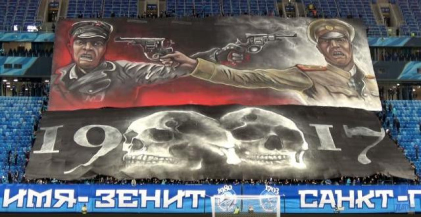 Navijači Zenita podsjetili na Oktobarsku revoluciju