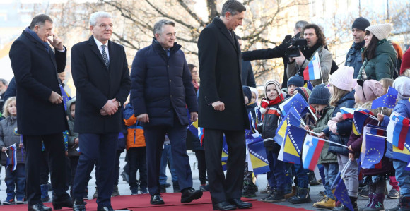 Svečani doček u Ljubljani članova Predsjedništva