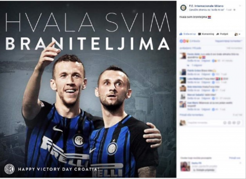 Inter čestitao Hrvatskoj: Hvala svim braniteljima!