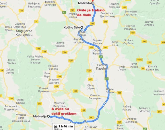 Krenuli u MedveĐu, a stigli u MedveDJu - promašili za 170 km!