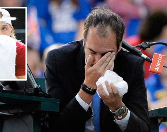 Видео - Дејвис куп: Канада избачена, тенисер погодио судију у око!