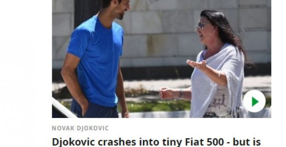 Novak imao manji udes u Španiji