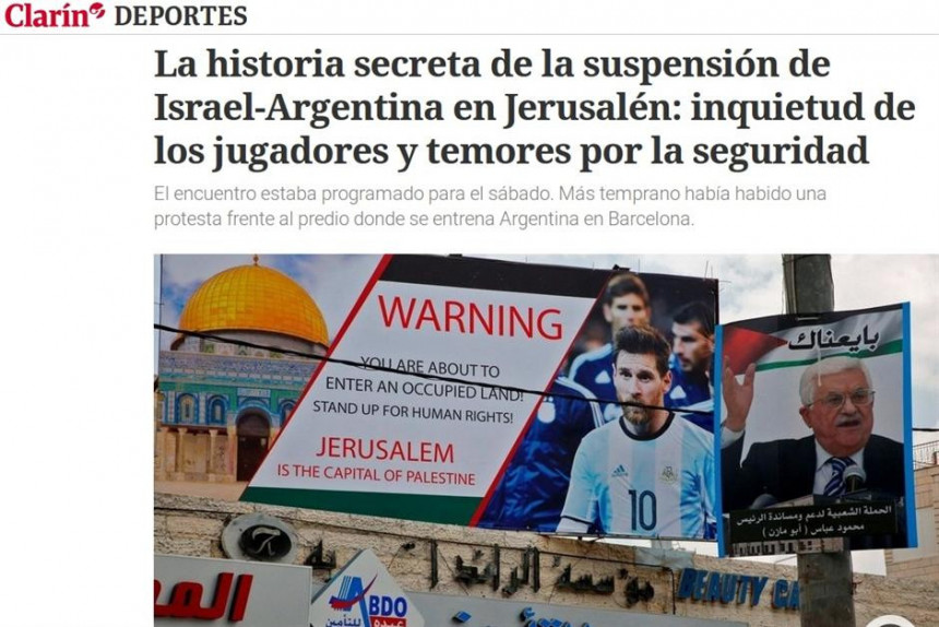Палестинци пријетили Месију - отказан меч Израела и Аргентине!