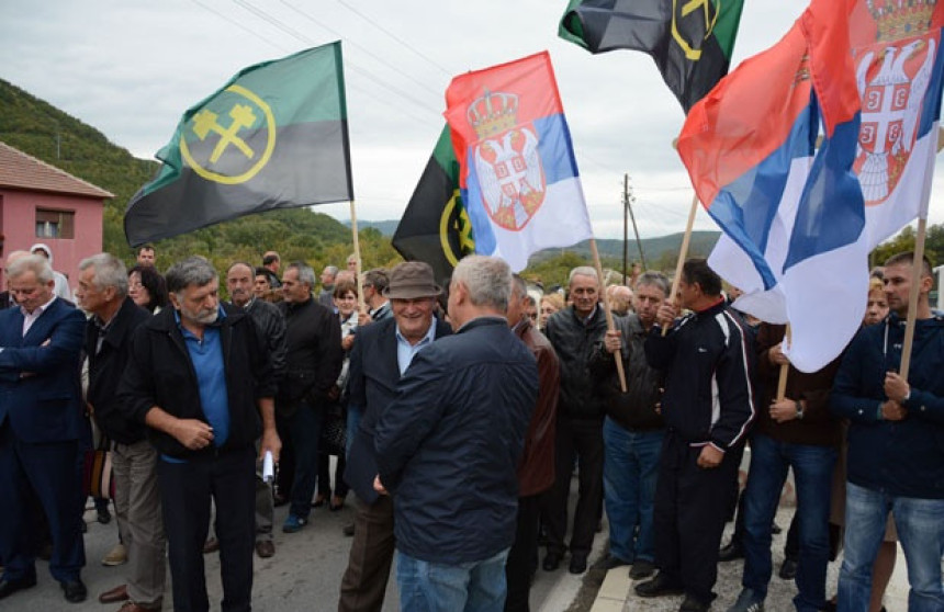 Протест радника „Трепче“ на Космету