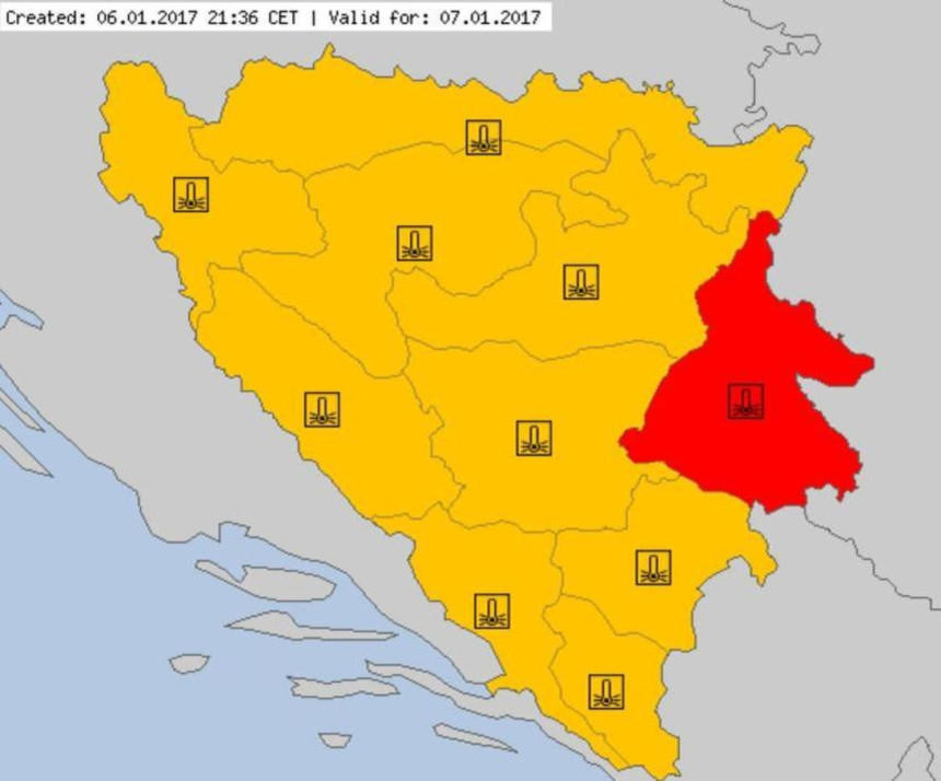 Danas "sibirski talas", ispod - 20 °C