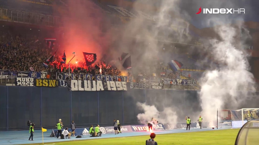 Video: Hrvatski derbi u znaku "Oluje" i ustaštva!