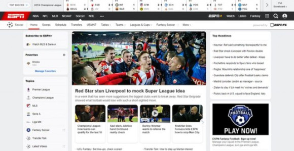 ESPN: Crvena zvezda - fudbal ovo ne smije da izgubi!