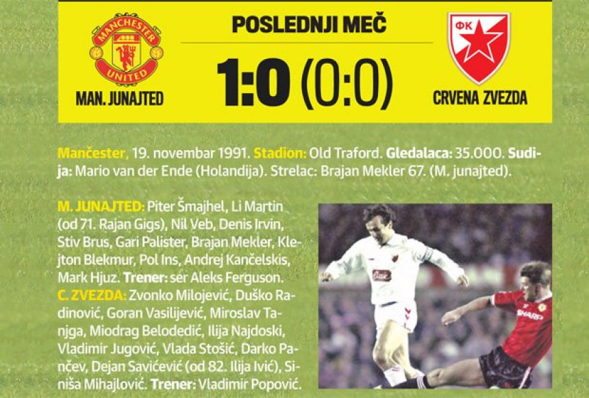 Zvezda se i dalje nada Mančester Junajtedu!