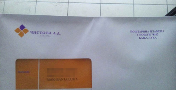BL: Krivotvorene koverte sa računima