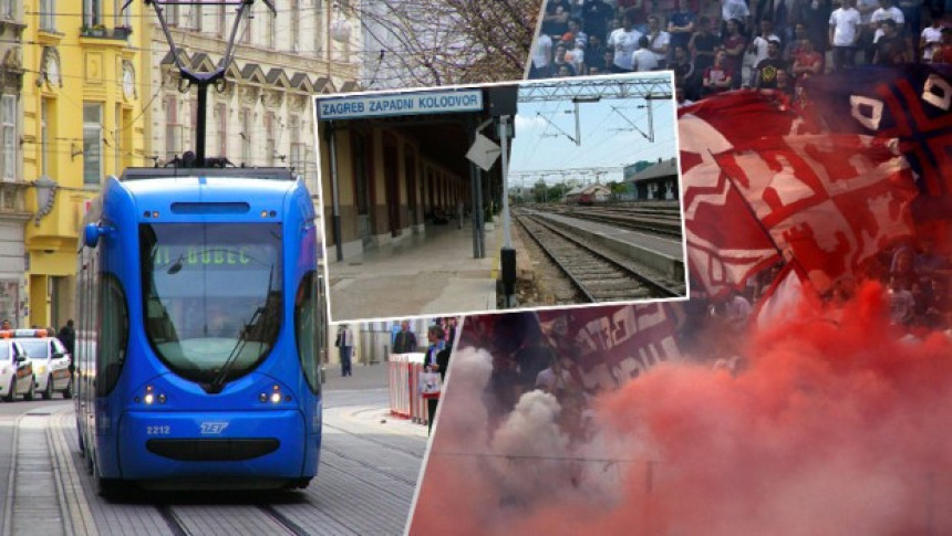 Delije u Zagrebu zaustavili voz, pa u kafiće i pečenjare!
