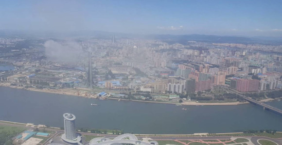 Snimak: Let iznad Pjongjanga