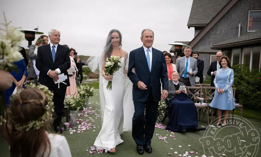 Buš otpratio ćerku do oltara 