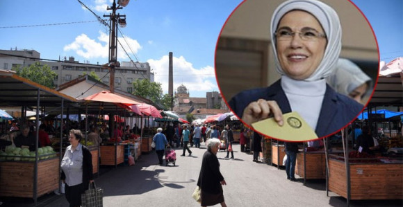 Erdoganova žena pazarila na pijaci u Beogradu