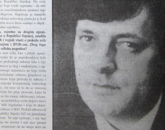 Милорад Додик 1996. године: Радован Караџић и Ратко Младић морају у Хаг