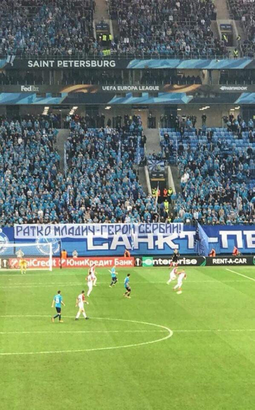 UEFA "zatvara" dio stadiona Zenita zbog Mladića!
