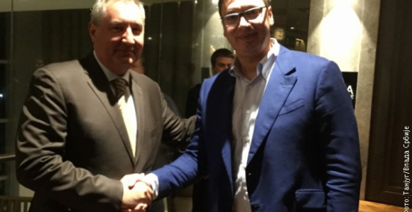 Sastanak Vučića i Rogozina u Indiji