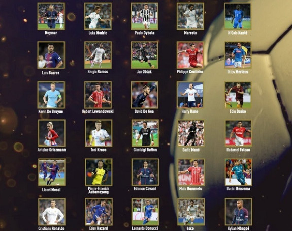 Најзад! Ево га комплетан списак за Златну лопту...!