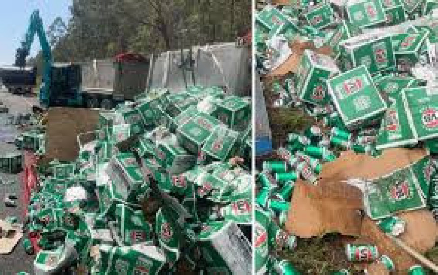 Камион пун пива се преврнуо у Аустралији