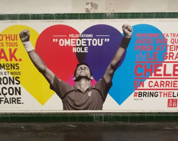 U Parizu bilbordi sa čestitkom Novaku!