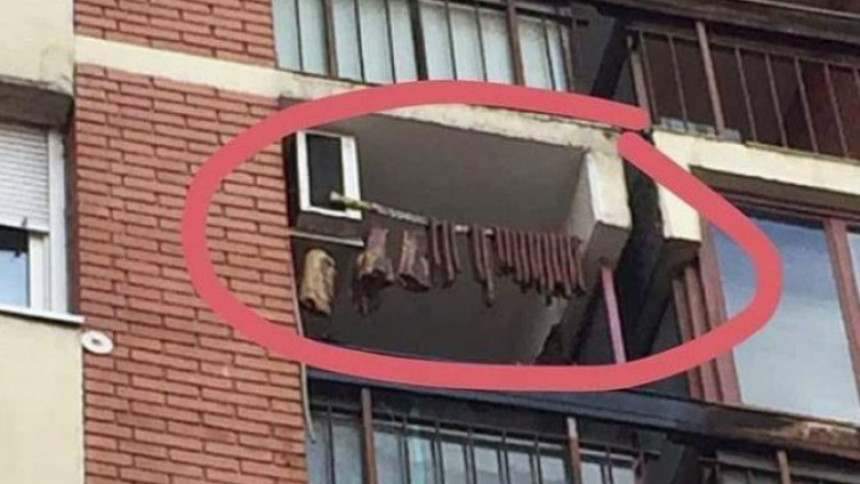 Tuzla: Umjesto veša, suši meso