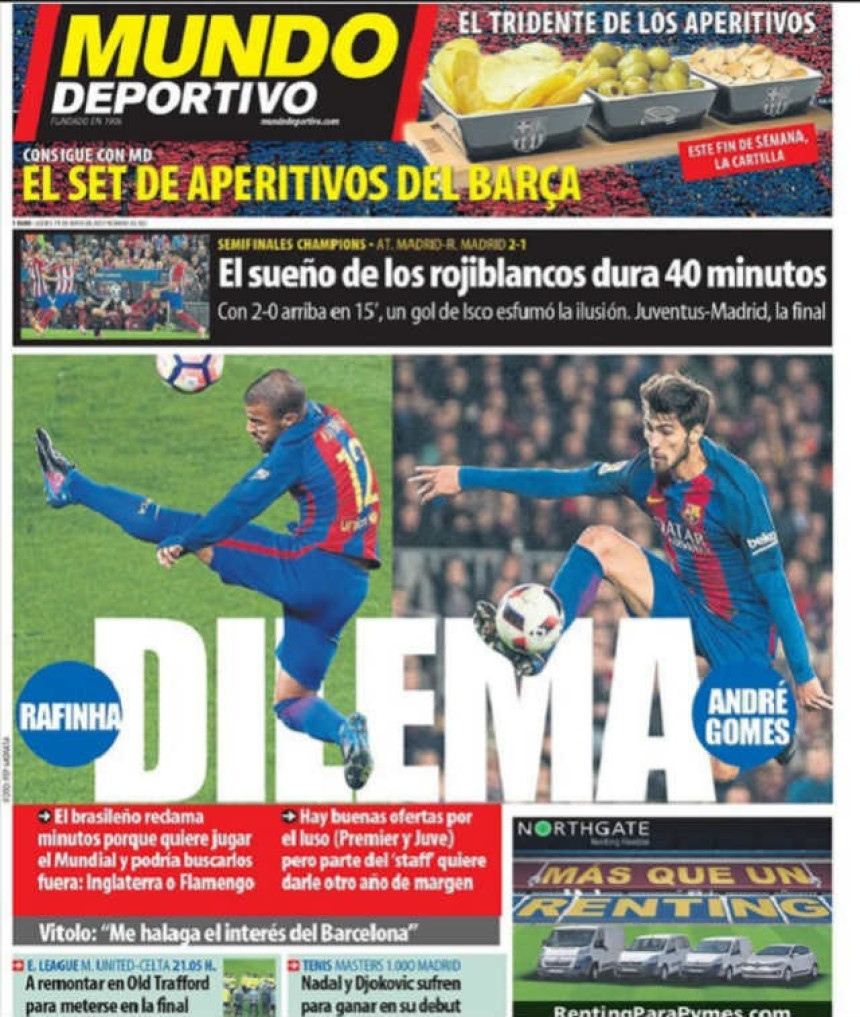 Barsine dileme - Andre Gomes i Rafinja...