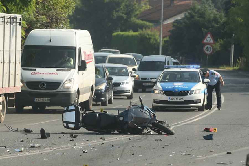 Sudar motocikla i auta u Banjaluci