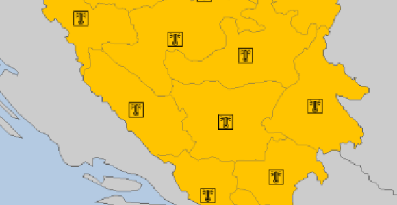 Narandžasto upozorenje za čitavu BiH