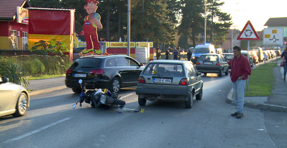 Povrijeđen vozač motocikla 