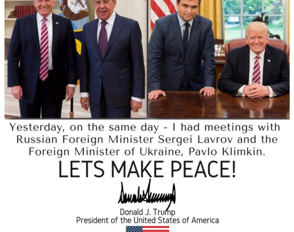 Трамп: - Хајде да градимо мир!