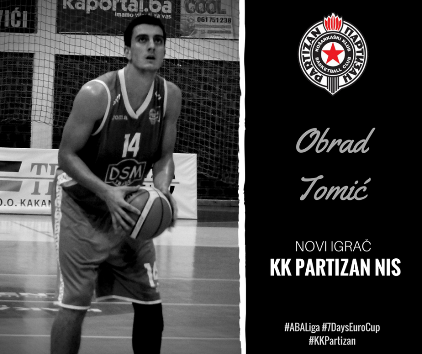 Tomić u Partizanu: Da zaslužim povjerenje navijača!