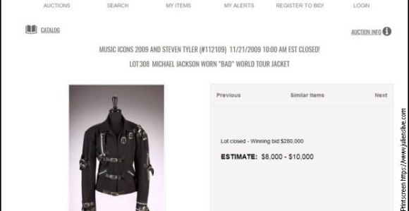Jakna Majkla Džeksona prodata za skoro 300.000 dolara