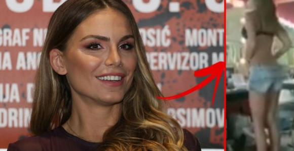 Nina Seničar u tangama i brusu ispred ogledala! (video)