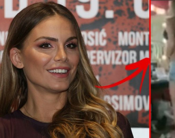 Nina Seničar u tangama i brusu ispred ogledala! (video)