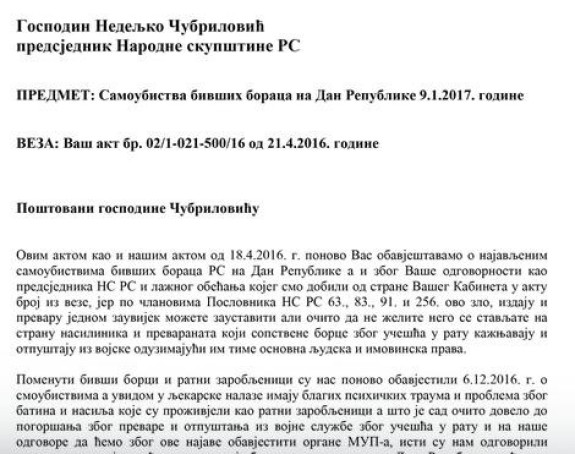 Бивши борци пријете самоубиствима