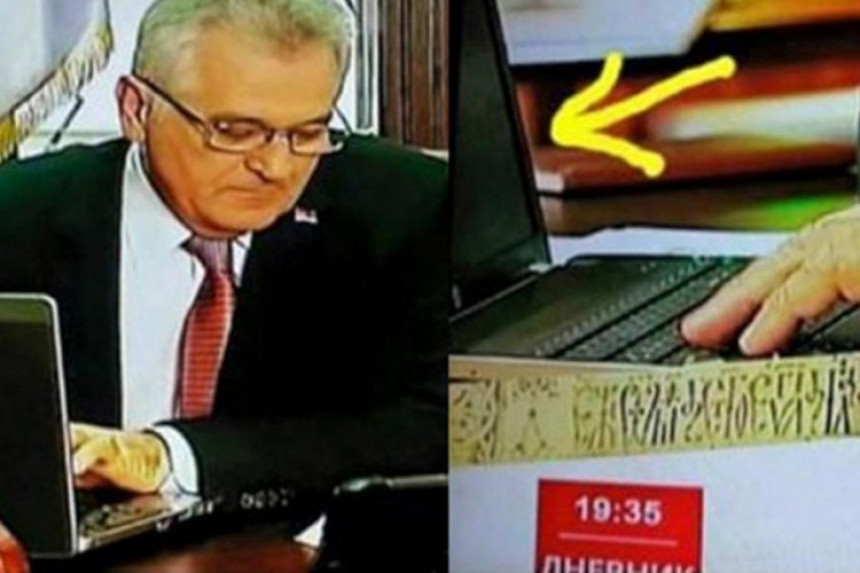 Nikolić kuca na isključenom laptopu