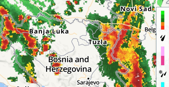 Trenutna slika vremena u regionu