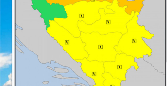 Prognoza: Upaljen žuti meteo-alarm 