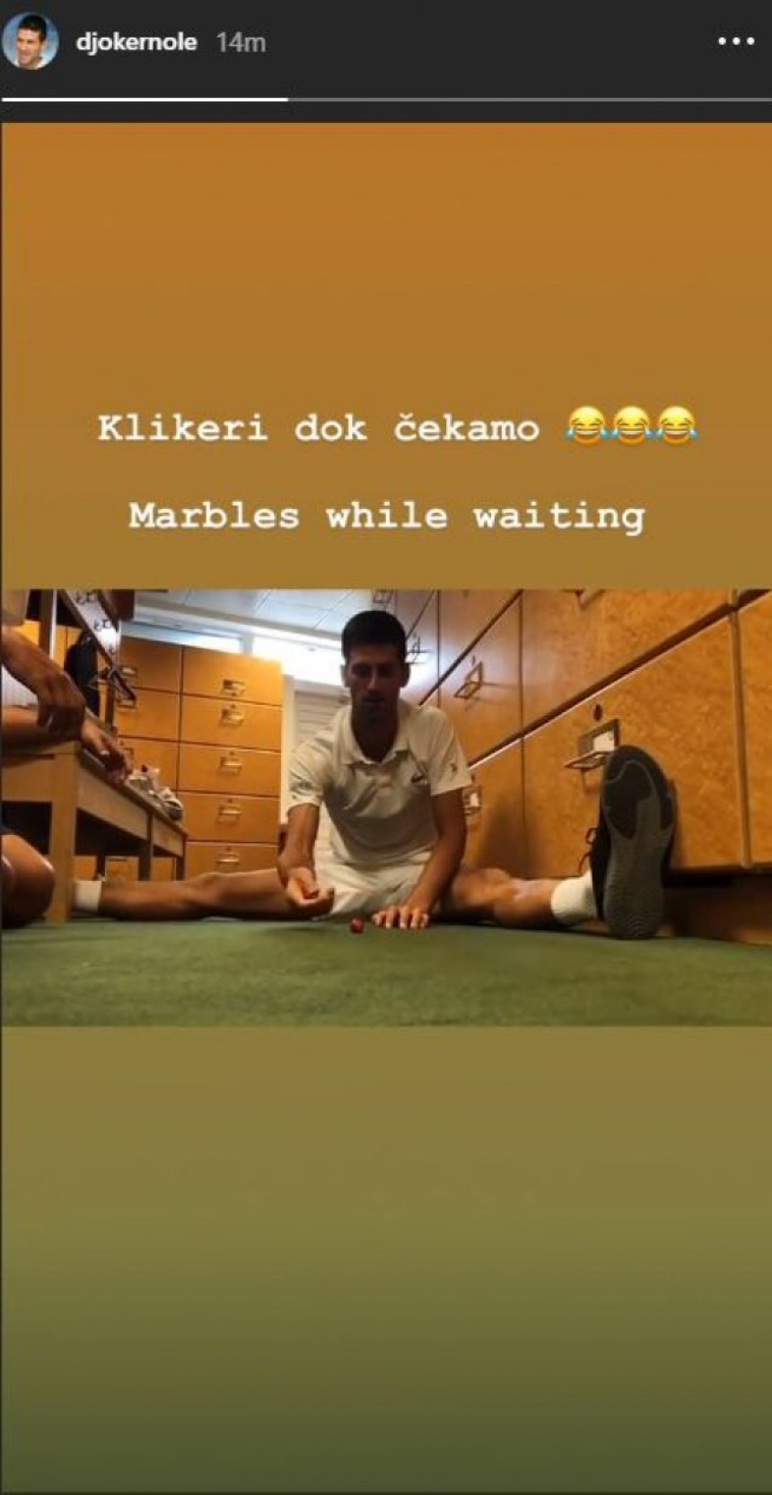 Novak igrao klikere dok je čekao Iznera i Andersona!
