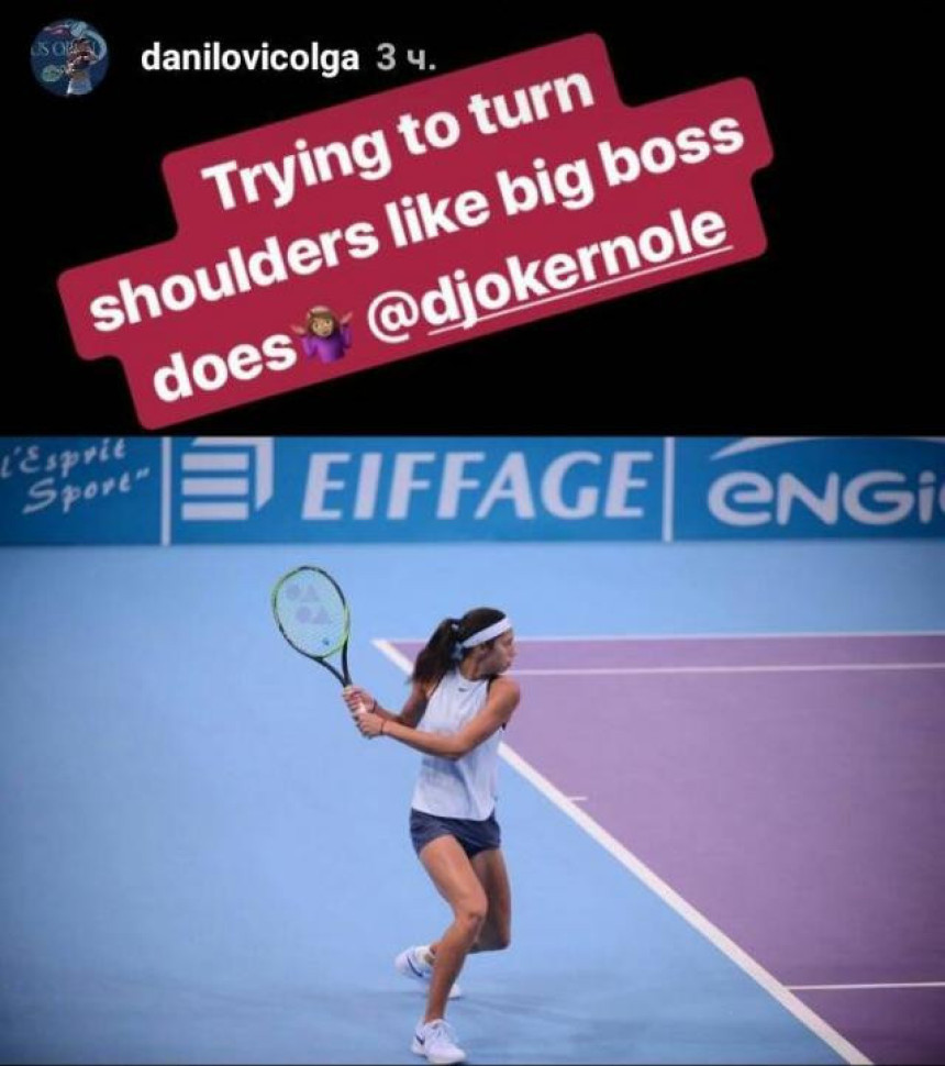 Olga kopira najboljeg - uči od "gazde" Novaka!