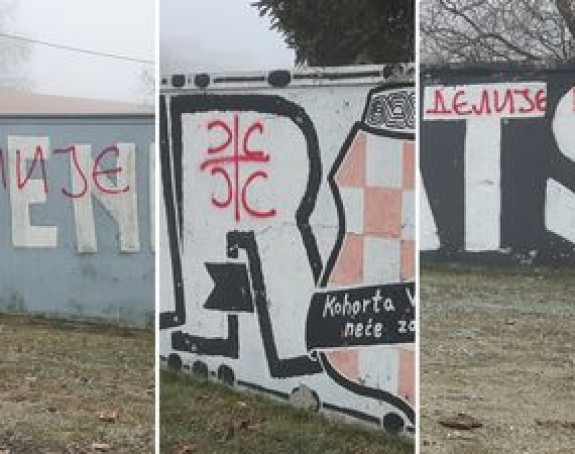 Delije išarale grafit u Osijeku, Hrvati ih nazvali: Divljaci!