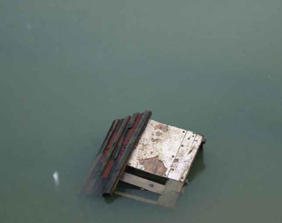 Ријеком плови кућица за пса