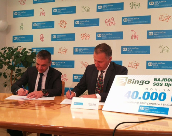 ''Бинго'' донирао 40.000 КМ за дјецу