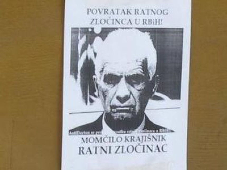''Momčilo Krajišnik ratni zločinac'', plakati u centru Sarajeva