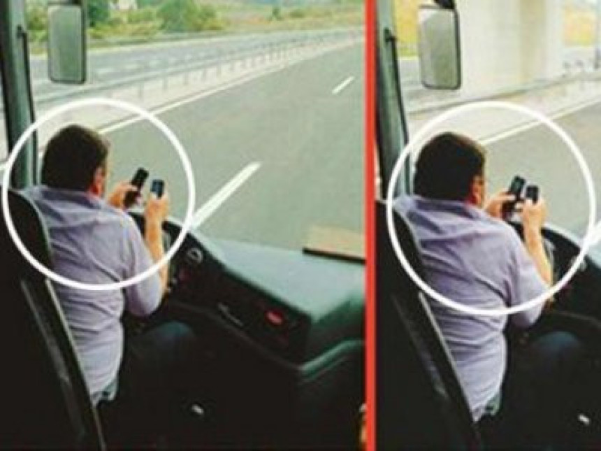 Vozio autobus i sa dva mobilna kucao poruke