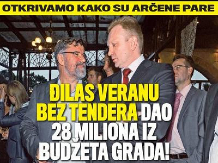 Đilas Veranu Matiću dao 28 miliona iz budžeta grada!