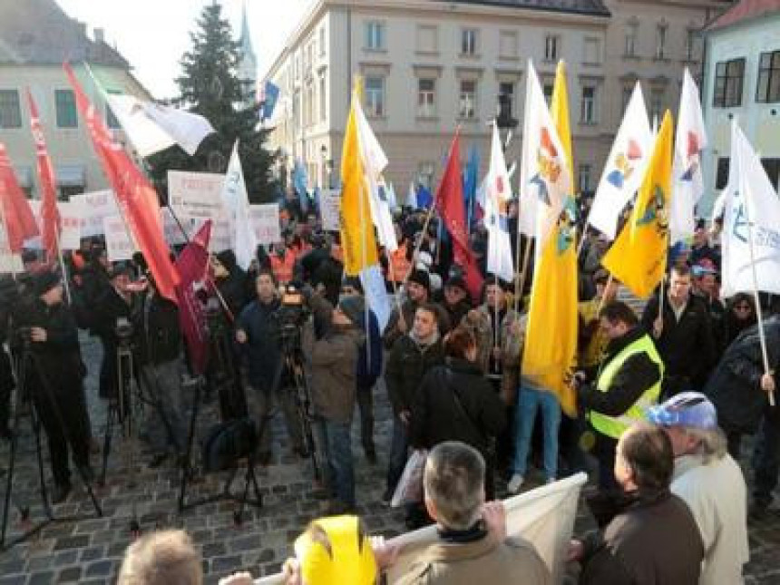 Radnički protest u Zagrebu